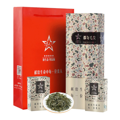 贵天下2021年新茶春茶都匀毛尖茶明前绿茶特级贵州茶叶大彩条形礼盒装60g