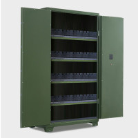 格具(GEJU) 加厚金属武器存放柜管制器械保管柜密码锁存储柜 军绿色 高1.5米 可放60把短