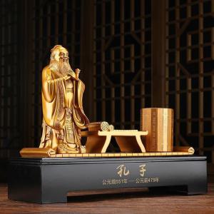 美帮汇圣人孔子笔筒摆件教师节送女老师办公室老板桌装饰工艺品