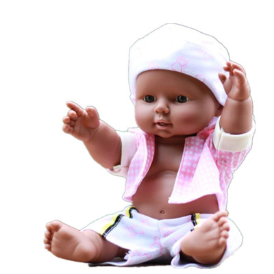 智能仿真婴儿玩具会说话宝宝洋娃娃软胶硅胶洗澡安抚陪睡娃娃30cm非洲男3号30CM有发音4声（+8配）