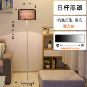 苏宁放心购 落地灯卧室床头温馨可调光简约现代遥控LED客厅北欧ins风立式台灯