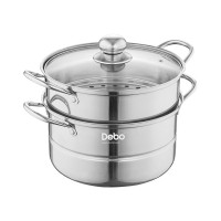 Debo德铂 希贝尔双层多用蒸汤锅蒸锅电磁炉明火通用 DEP-721 不锈钢28cm/个