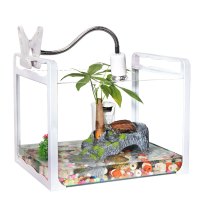 小乌龟缸鳄龟别墅龟池养龟箱专用缸特大型玻璃小型金鱼缸造景家用