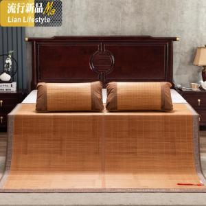 夏季冰丝竹凉席1.8米床碳化家用竹席可折叠双面1.5m夏天两用凉席 三维工匠