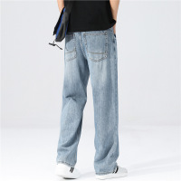 天丝牛仔裤男士2026春季新款美式潮牌宽松直筒垂感阔腿休闲长裤子