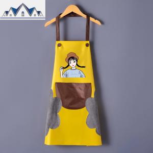 加厚围裙长袖防水防油家用厨房可爱罩衣成人女厨房工作服定制logo 三维工匠