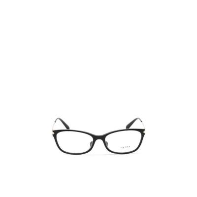 普拉达(PRADA)平光眼镜全框人造水晶男士休闲光学眼镜框架轻便耐 黑色