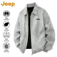 [麂皮绒]JEEP吉普美式潮牌工装夹克男款春秋季宽松翻领上衣外套