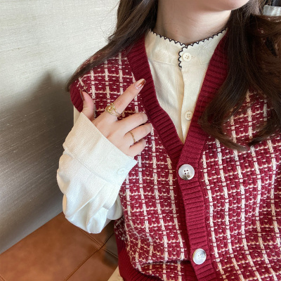 [1折价39.9元,叠加优惠券]唐狮 秋冬季马夹女款小众小香风背心外套小个子氛围感百搭潮