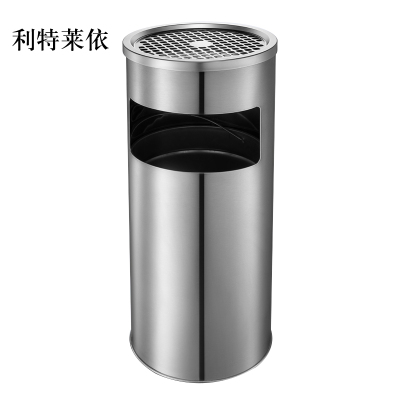 利特莱依不锈钢圆形大号商用垃圾桶立式烟灰桶电梯口高档户外圆形不锈钢
