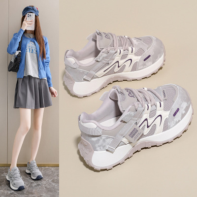 2026春季老爹鞋新款韩版ins女学生厚底运动跑步增高休闲街拍