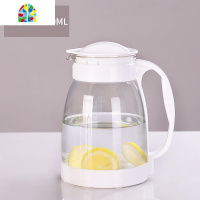 冷水壶玻璃耐热高温防爆水瓶家用大容量凉白开水杯茶壶套装凉水壶 FENGHOU 绿色2000ml+6个300ML杯
