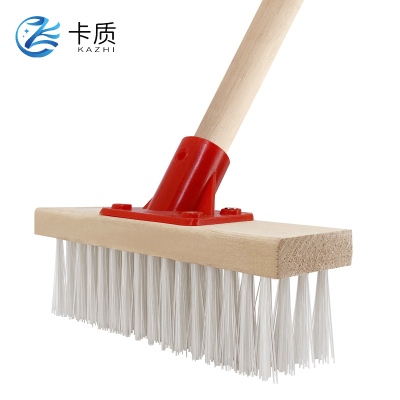 卡质 木杆白色尼龙硬毛长柄地刷 124*50*15cm 把