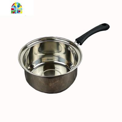 不锈钢家用奶锅煮汤锅儿童辅食锅宿舍煮面单人小锅电磁炉火锅厨具 FENGHOU 16cm单锅——无盖无赠品外径15cm