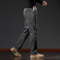秋冬高端牛仔裤男轻奢直筒宽松修身商务厚款弹力休闲百搭男士长裤