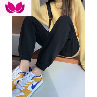 七斓运动裤男款2023新款梭织灰色针织束脚裤夏季休闲百搭卫裤