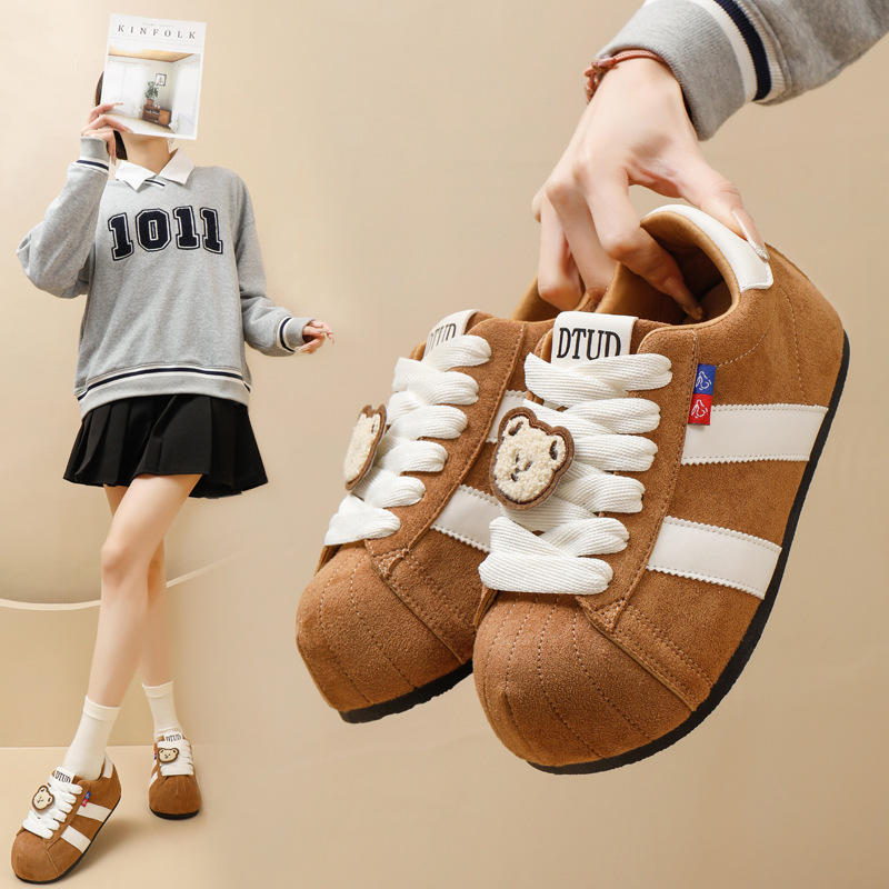 2026春季乐福鞋新款韩版ins女学生厚底增高德训透气休闲鞋女