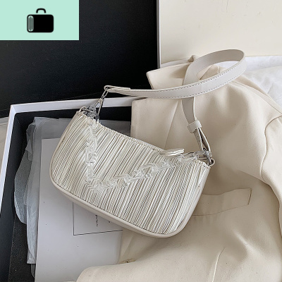 今年流行的小包包女包2020夏季新款潮时尚百搭手提单肩褶皱腋下包NEW LAKE女士单肩包