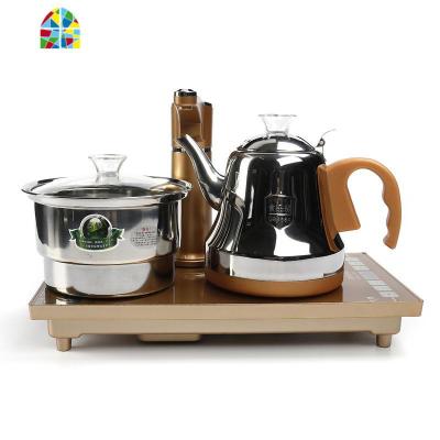 防烫全自动上水电热烧水壶自动加水茶具不锈钢智能家用电磁泡茶炉 FENGHOU 金色37×20全自动老金