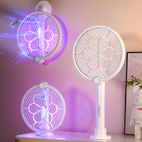 纬达斯989GB电蚊拍充电式带底座室内家用灭蚊器紫光诱蚊强力蚊拍二合一迷你充电款灭蚊器