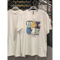 阿迪达斯 休闲男装 新款短袖字母圆领印花针织透气T恤 KB2811 D