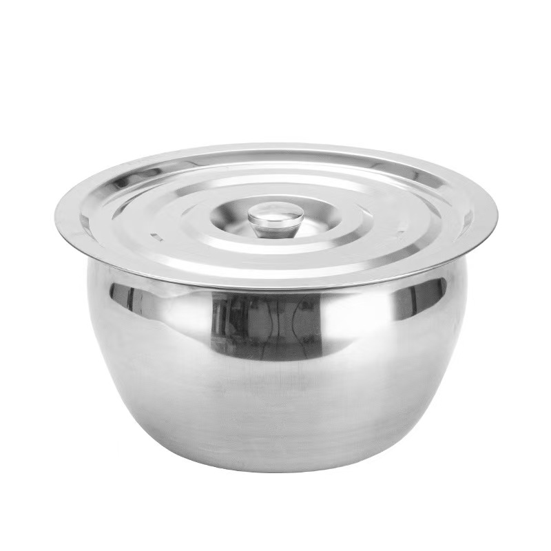 山水本色 特厚不锈钢油鼓油盆 11寸带盖 个