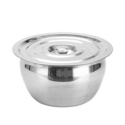 山水本色 特厚不锈钢油鼓油盆 11寸带盖 个