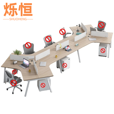 烁恒 屏风办公桌 八人位 套