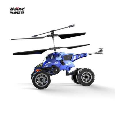 UdiR/C优迪玩具U821蓝色会发射导弹遥控战斗机飞车耐摔遥控飞机