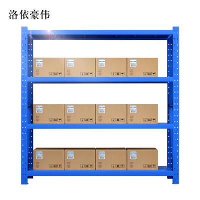 洛依豪伟承重200kg货架置物架钢制货架蓝色主架长200宽60高200CM