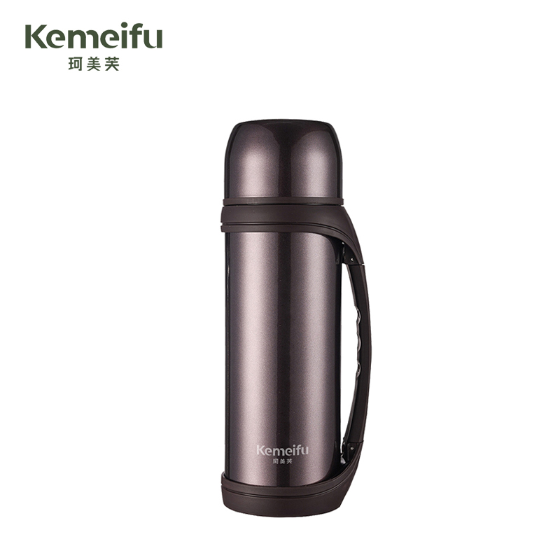 珂美芙 304不锈钢大容量手提保温壶 咖啡色1200ml 个