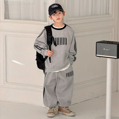 男童卫衣套装春季儿童运动服2026春秋新款大童装春装两件套潮男孩