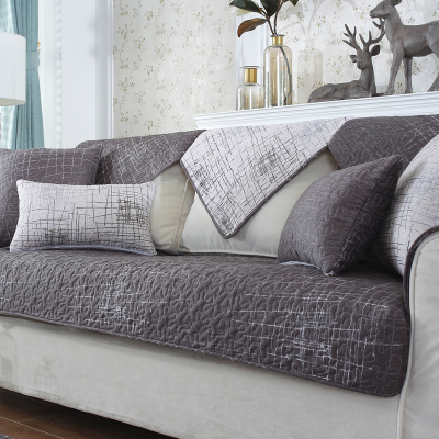 客厅组合皮沙发垫子布艺全棉面料套罩巾简约现代防滑坐垫四季通用