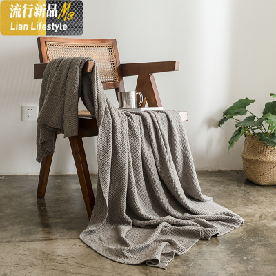 夏季轻薄棉小毛毯 休闲空调房盖毯单层棉午休午睡飞机毯 三维工匠