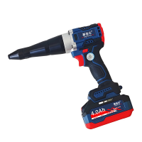 菁普华无刷锂电铆钉枪全自动拉铆枪抽芯电动压铆枪4.0AH两电一充套