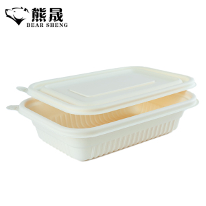 熊晟 可降解打包盒 饭盒 500ml 300个/箱