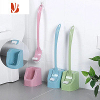三维工匠长柄马桶刷浴室厕所卫生间不锈钢清洁刷洁厕刷子家用壁挂硅胶壁挂