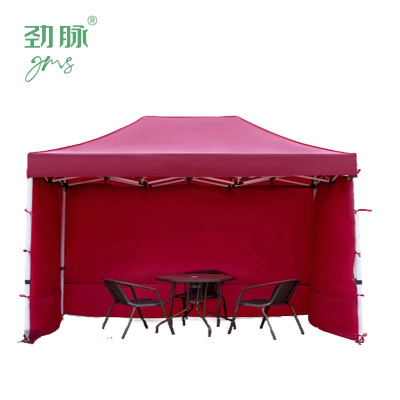劲脉 三面防雨帐篷 酒红六棱+2*2*2.1M 顶