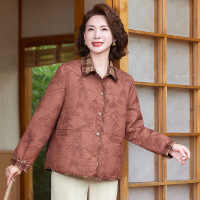 时尚女装春秋妈妈外套女洋气大码宽松中老年女衣服40-60岁中年装