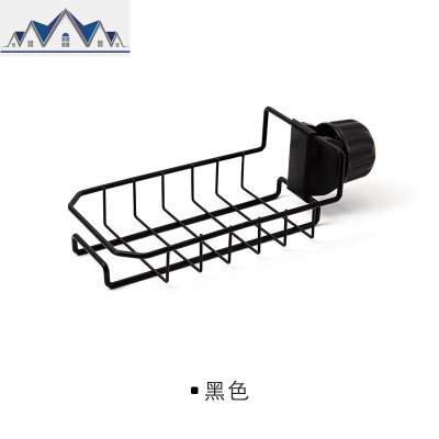 不锈钢水龙头置物架抹布沥水架 家用厨房免打孔水收纳架 三维工匠