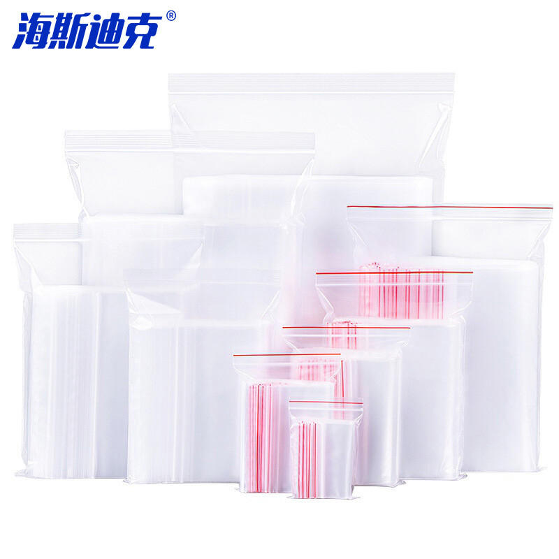 海斯迪克 HKW-126 透明PE自封袋 24*35cm 16丝(100个)