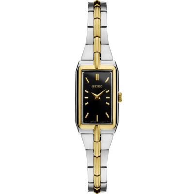 Seiko/精工 正品代购 日韩时尚腕表黑金配色不锈钢防水防溅石英表