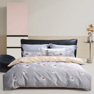 水星家纺全棉抗菌四件套 花意悠扬 适用1.5米床 被套:200*230cm