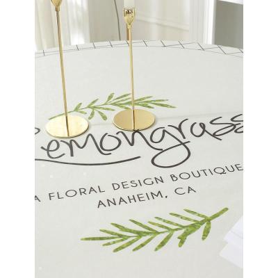 家柏饰(CORATED)圆桌子餐桌布防水防油免洗pvc小大圆形塑料台布家用桌垫欧式布艺