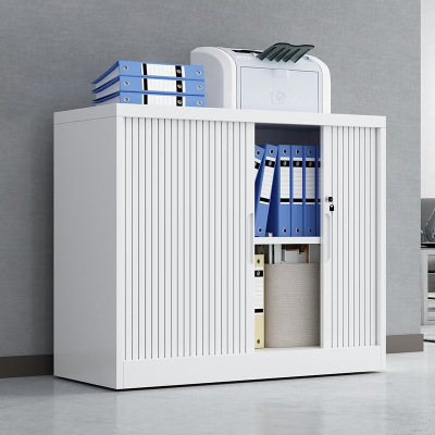 初嘉(CJ)钢制卷门柜文件柜铁皮柜办公柜档案柜资料凭证柜推拉门带锁储物柜 760高卷门柜