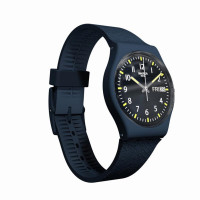 Swatch斯沃琪瑞士手表简约夜光学生男女防水指针式石英表 SO28N702