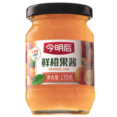 今明后(NEWSUN)橙子鲜橙果酱170g酱料调味酱夹面包饼干蛋糕双皮奶酸奶吐司伴侣玻璃瓶
