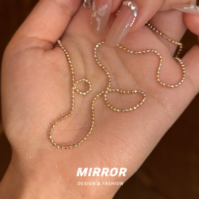 925纯银蹦迪金银拼色项链女锁骨链高级感小众设计潮约4g BCX5601送女朋友老婆情人节七夕生日礼物