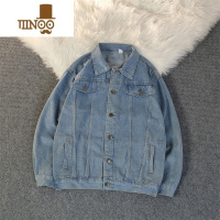 YANXU简约牛仔外套男秋季复古痞帅工装休闲夹克ins潮牌青少年百搭上衣