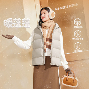 361°连帽羽绒马甲女装冬季新款宽松时尚羽绒马甲保暖防风外套